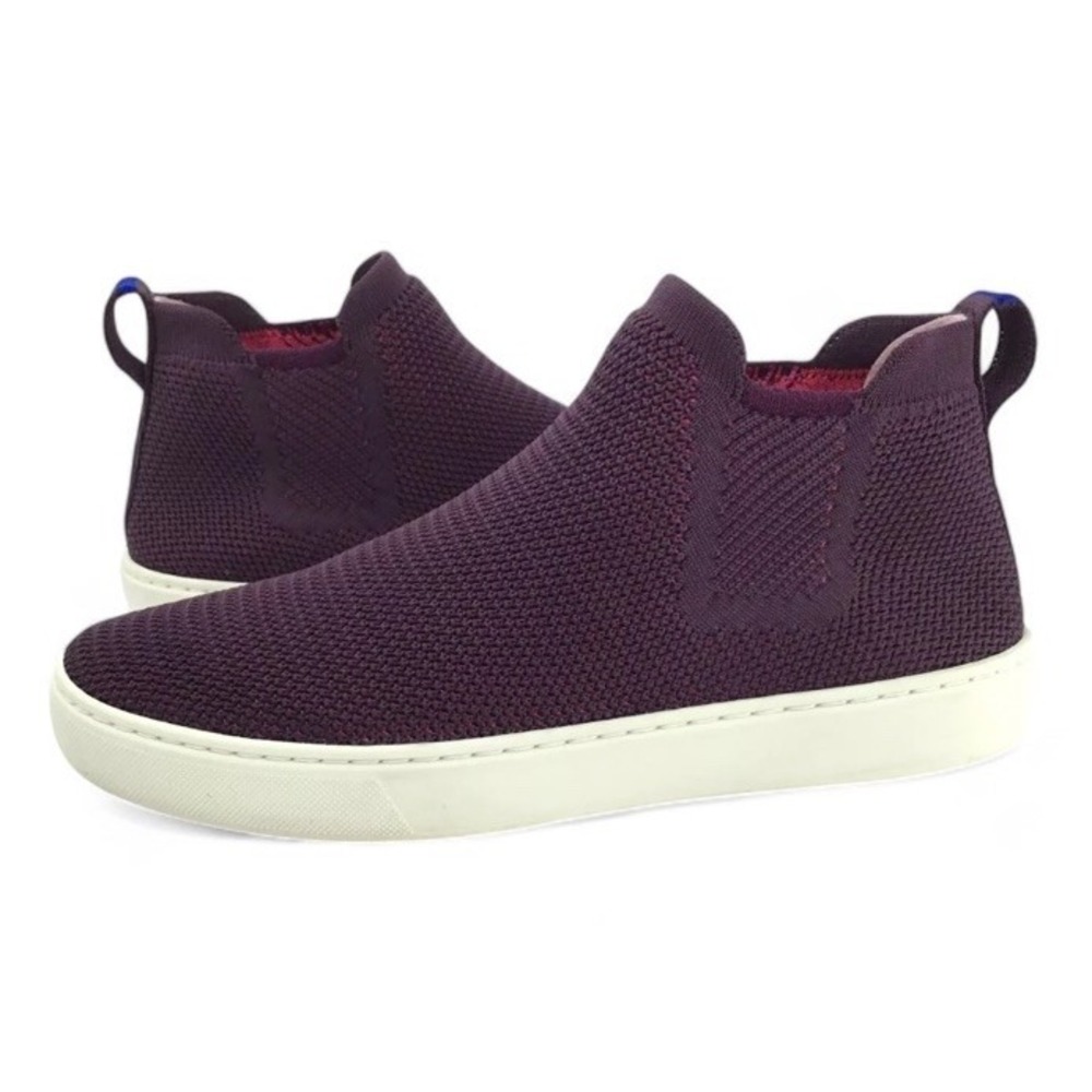 Rothy's Ankle Boots Womens The Chelsea Berry Lattice Stitch Pull‎ On Shoes 11.5
